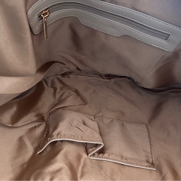 Anthropologie Melie Bianco Woven Crossbody Bag NWOT Beige Vegan Leather Woven - Picture 8 of 9